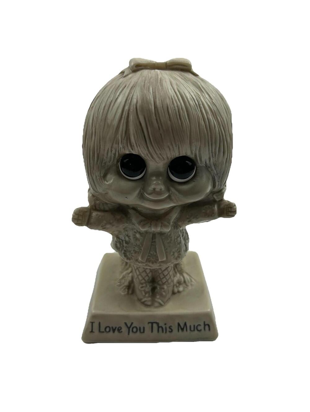 Vtg 1970 Russ Berrie Wallace Berrie Sillisculpt Unbreakable Figurine Kitsch USA